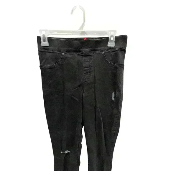 SPANX Women's Medium Distressed Ankle Skinny Jegging Jeans in Vintage Black - Picture 3 of 8